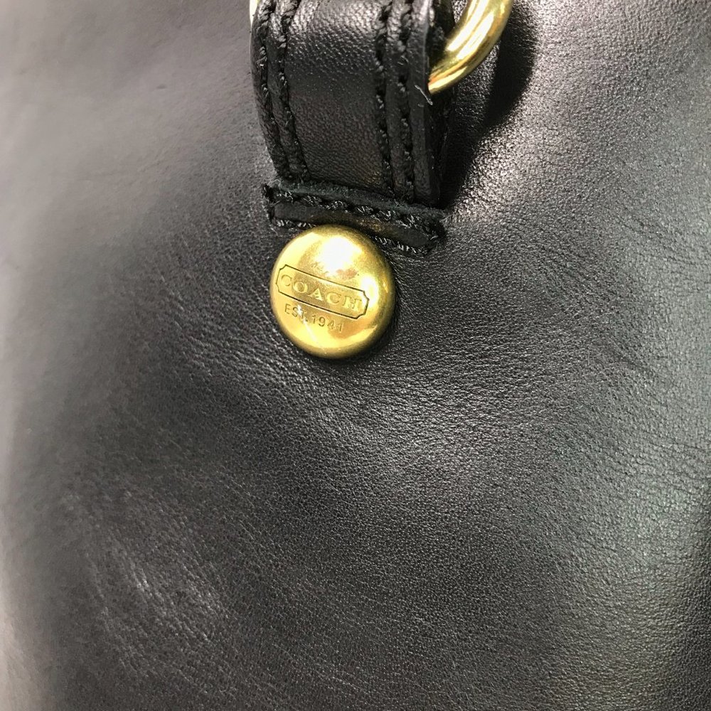 Coach Black & Gold Leather Knee High Martta Boot - Picture 7 of 15